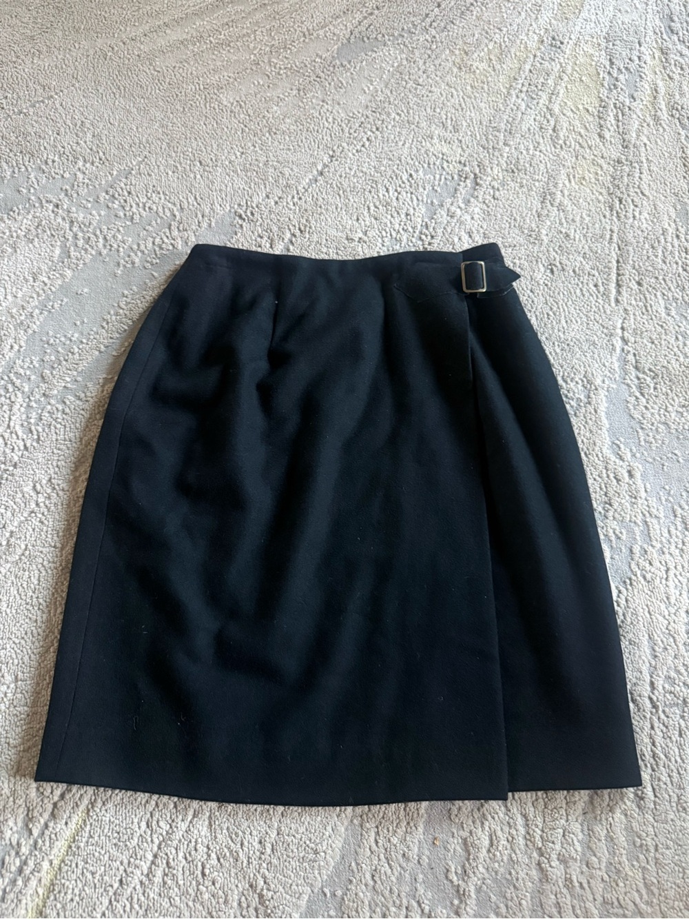 New Frontier 100% wool black  high rise wrap style a line made in the USA small